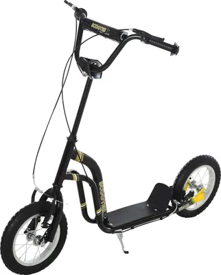 Zdjęcie produktu dla Hulajnoga Dziecięca Od 5 Lat Hulajnoga Hulajnoga Dziecięca Hulajnoga Miejska Opony Pneumatyczne 12 Cali Guma Aluminium Czarny 120X58X85-95Cm