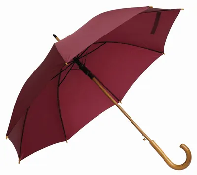 Produktbild von L-Merch - "Tango" Holzgriff Automatisch Stockschirm LT5560 (89 cm x 103 cm) (Bordeaux)