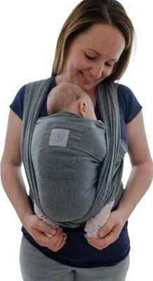 Produktbild von Nosič detí / šatka Wrap s predným vreckom vrátane taška a návodu - dlhá elastická šatka pre predčasne narodené a novorodenecké batoľatá