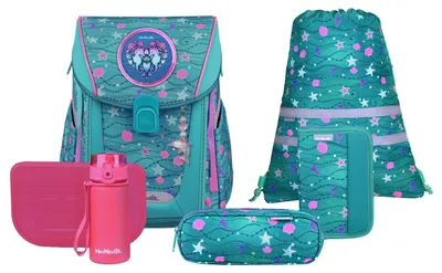 Image de McNeill sac d'école Primo Schoolbag Set 9 pièces Seafish turquoise