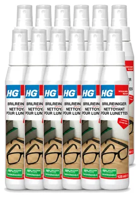 Produktbild von 12 x HG Brillenreiniger für glasklare Gläser - 125 ml - Vorteilspackung - 12 Stücke