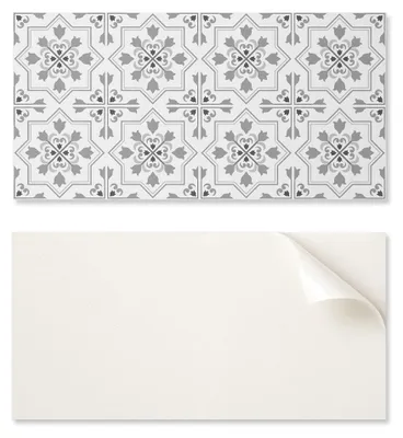 Image de Planche de vinyle adhésive imprimée, dimensions 100 x 50 cm, motif floral