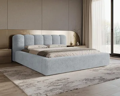 Produktbild von Chilly Möbel Design Bett Capri - Komfort Polsterbett mit Bettkasten, Metallrahmen, Stauraum und gepolstertem Kopfteil 200x200 cm / Monte / Grau