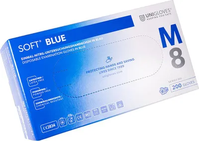 Obrázek produktu pro Měkký modrý nitril velikosti M bez latexu 200ks