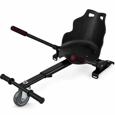 Produktbild von Hoverkart Sitz für Hoverboard Schwarz – Verstellbarer Driftkart-Sitz für Kinder & Erwachsene