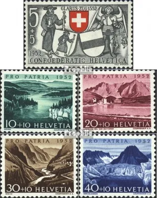 Produktbild von Briefmarken Schweiz 1952 Mi 570-574 (kompl.Ausg.) postfrisch Pro Patria