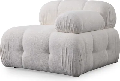 Produktbild von Hanah Home, Petite 1R - White, Klassische Sofas, 1-Sitzer-Sofa, Weiß, Polyester, 95 x 75 x 95 x cm