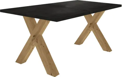 Produktbild von Esstisch ausziehbar Eike 1 160 x 90 x 75 Esszimmertisch Asteiche/Schwarzstahl 13396-160