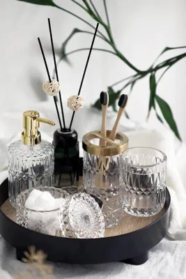 Produktbild von Famanu Badezimmeraccessoires Set - 6-teilig, Glas, langlebig