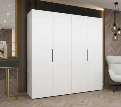 Produktbild von Kleiderschrank 200 cm TUANA - weiß/schwarz