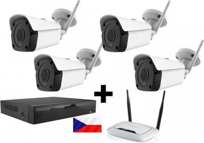 Obrázek produktu pro Kamerový WiFi IP set - 4x Zoneway NC950 5MPx, NVR2104 a WiFi router