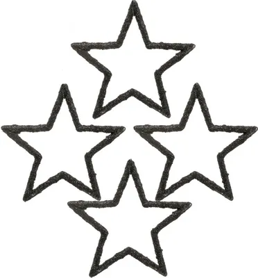 Produktbild von Streudeko Weihnachten Glitzersterne Schwarz Ø4cm Tischdeko Festlich Extra-Glamour 120 Stück