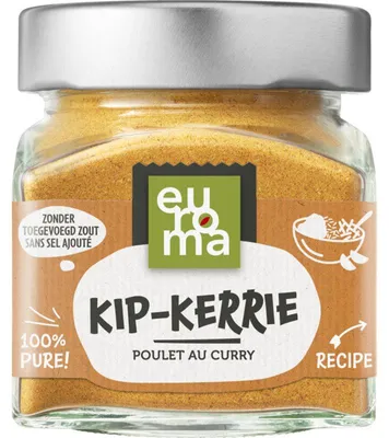 Image de Mélange d'épices Euroma Kip-Kerrie 70 g - curry aromatique pour poulet, viande, riz et légumes