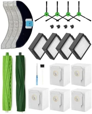 Productafbeelding van PromoHome® 21-delige set vervangingsonderdelen voor iRobot Roomba Combo j7/j7+/j9/j9+/10 Max stofzuigers: 2 hoofdborstels, 4 zijborstels, 4