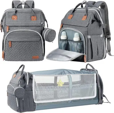 Produktbild von Famanu Rucksack Tasche für Jungen und Mädchen - Wasserfeste Wickeltasche
