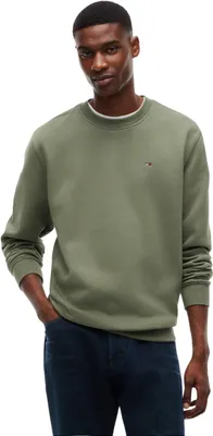 Immagine prodotto di Tommy Jeans, felpa girocollo da uomo, modello TJM Reg S Flag Crew, codice prodotto DM0DM20741, colore verde