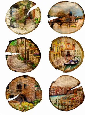 Produktbild von Sanders & Sanders Wandtattoo Stadtblick Beige, Gelb und Grün 85 x 65 cm