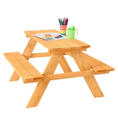 Immagine prodotto di FableKids ARNE set di sedute per 4 bambini | tavolo da picnic in legno massiccio 2-7 anni