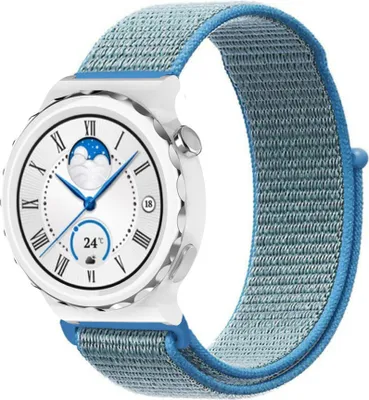 Produktbild von Strap-it Huawei Watch GT 3 Pro 43mm Nylonarmband (Blau)