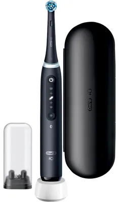 Produktbild von Oral-B iO Series 5, Erwachsener, Vibrierende Zahnbürste, Tägliche Pflege, Intensiv, Sensibel, Super sensitive, Whitening, Schwarz, 2 min, Schwarz