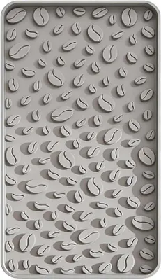 Productafbeelding van Koffiemat - Antislip mat - Keukenbescherming - Met afdruiprek - 40 x 20 cm - Grijs
