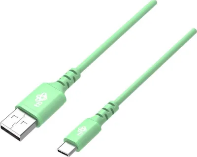 Zdjęcie produktu dla Kabel USB-USB C 1m silikonowy zielony Quick Charge
