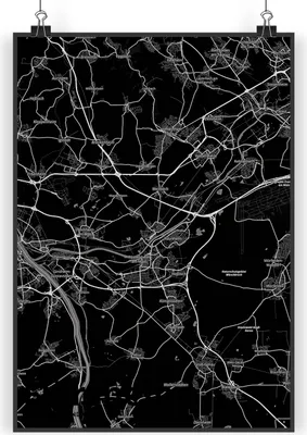 Produktbild von Mr. & Mrs. Panda Bild Flörsheim DIN A4 - Geschenk, Wandbild, Plakat, Stadt Dorf Karte Landkarte Map Stadtplan, Kunstdruck, wanddeko, drucke