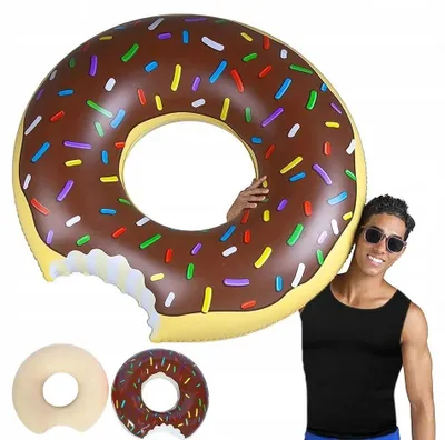 Produktbild von Aufblasbarer Schwimmring Donut XL 90cm braun