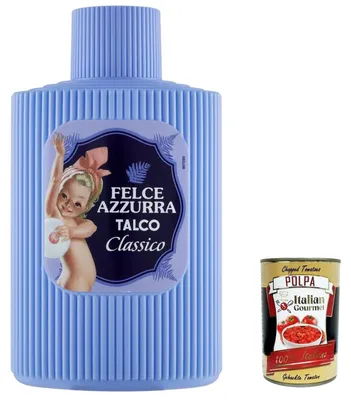 Produktbild von 6x PAGLIERI Felce Azzurra Talco Classico Körperpuder Talkpuder Talkum 200g dose + Italian Gourmet polpa 400g