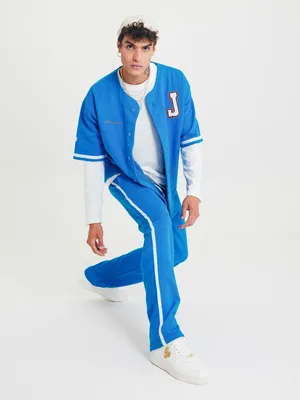 Obrázok produktu pre Set Baseballové tričko nohavice Jogger Tracksuit Oversize M Blue