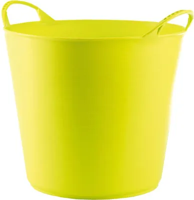 Image de RED HOG Panier de jardin plastique 26L Poignées Durabilité : 120 kg Flexi Bag Panier à linge rond Récipient pour maison, jardin, bâtiment, Super résistant, Pistache