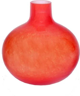 Produktbild von Vase bauchig/rund orange Höhe ca. 13cm