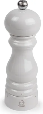 Image de Moulin à sel PEUGEOT PARIS 18 cm Gris perle Bois de hêtre Mécanisme uSelect en zircone