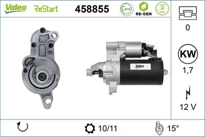 Produktbild von VALEO 458855 Starter Anlasser 1,7kW für AUDI A4 Avant (8K5, B8) 12V