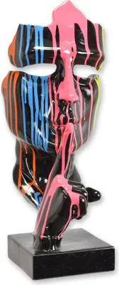 Produktbild von Eine Maske aus Kunstharz schwarz Replikat Retro Design Dekoration
