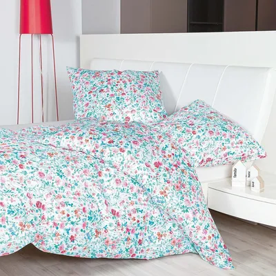 Produktbild von Janine Mako-Satin Bettwäsche moments 98107 rosa mint 135x200 cm + 80x80 cm
