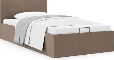 Produktbild von vidaXL Stauraumbett Hydraulisch Taupe Stoff 100×200 cm