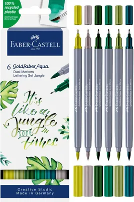 Immagine prodotto di Faber-Castell 164517 FABER-CASTELL pennarello per acquerello GOLDFABER, confezione da 6 pezzi Jungle