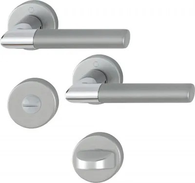 Produktbild von HOPPE Aluminium-Rosetten-Türgriff-Garnitur Lecce GRT-SST/F49/F9-2/8/8.5/5-8/SK/OL/40/KSK27 - 11538764