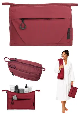 Produktbild von Kulturtasche Kosmetiktasche Kulturbeutel Herren Damen Washbag groß Sauna Sport Toilet Bag Elephant Porto 3730 +b - Rot