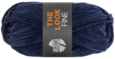 Zdjęcie produktu dla Lana Grossa THE LOOK FINE 50 g delikatnej i aksamitnie miękkiej przędzy szenilowej 100 m kolor 117 - ciemnoniebieski