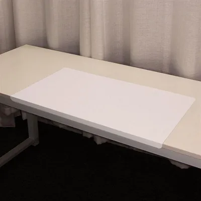 Produktbild von Schreibtischunterlage mit Kantenschutz, wasserdicht, rutschfest, Weiß, 80 x 50 cm in Lederoptik