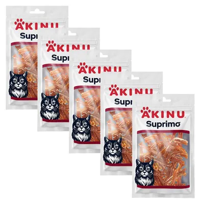 Obrázek produktu pro Akinu SUPRIMO Kachní plátky pro kočky mramorované 50 g MTP 5 ks