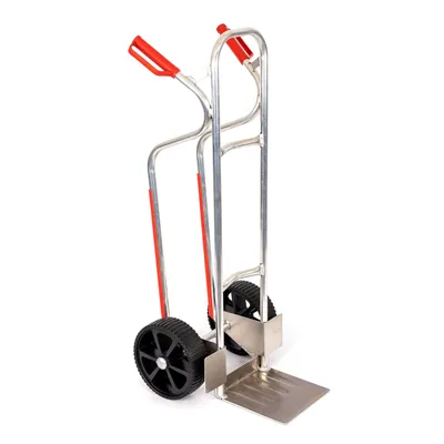 Produktbild von Aluminium Sackkarre 200 kg - Ladeschaufel 280x280 mm - EU (Räder nach Ihrer Wahl - siehe Varianten) HIER: PolyurethanRad / PVC-Felge / Rollenlager