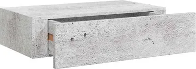 Obrázok produktu pre vidaXL Nástenná polica so zásuvkou betónová sivá 40x23,5x10 cm MDF