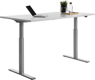Produktbild von Topstar Sitz-/Steh-Schreibtisch, (B)1.600 mm elektr. höhenverstellbar Grau