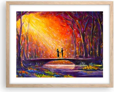 Produktbild von Gerahmtes Poster - Rahmen in heller Eiche - Wald Baum Natur - 50x40 cm - Wand Bild - Wanddeko - Wandbilder - Kunstposter - Wandposter - Bilderrahmen - Bilder - Kunstdruck - Wandbild - P2NAA50x40-3965