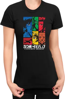 Obrázok produktu pre Dámske Tričko Japan Manga Anime Comics Animation Cowboy animation Bebop 10, Lady S / čierna