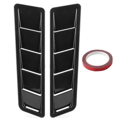 Immagine prodotto di 2Pcs Universale Pannello di aspirazione del cappuccio Trim Bonnet Louver raffreddamento Vent Cover Decorazione esterna auto