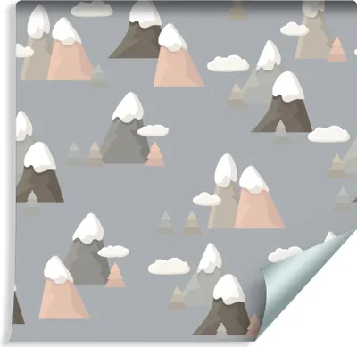 Immagine prodotto di rotolo da 10 m di VLIES WALLPAPER asilo nido montagne pastello natura XXL
